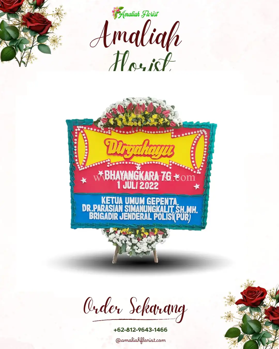 Papan Bunga HUT Ulang Tahun Petulu